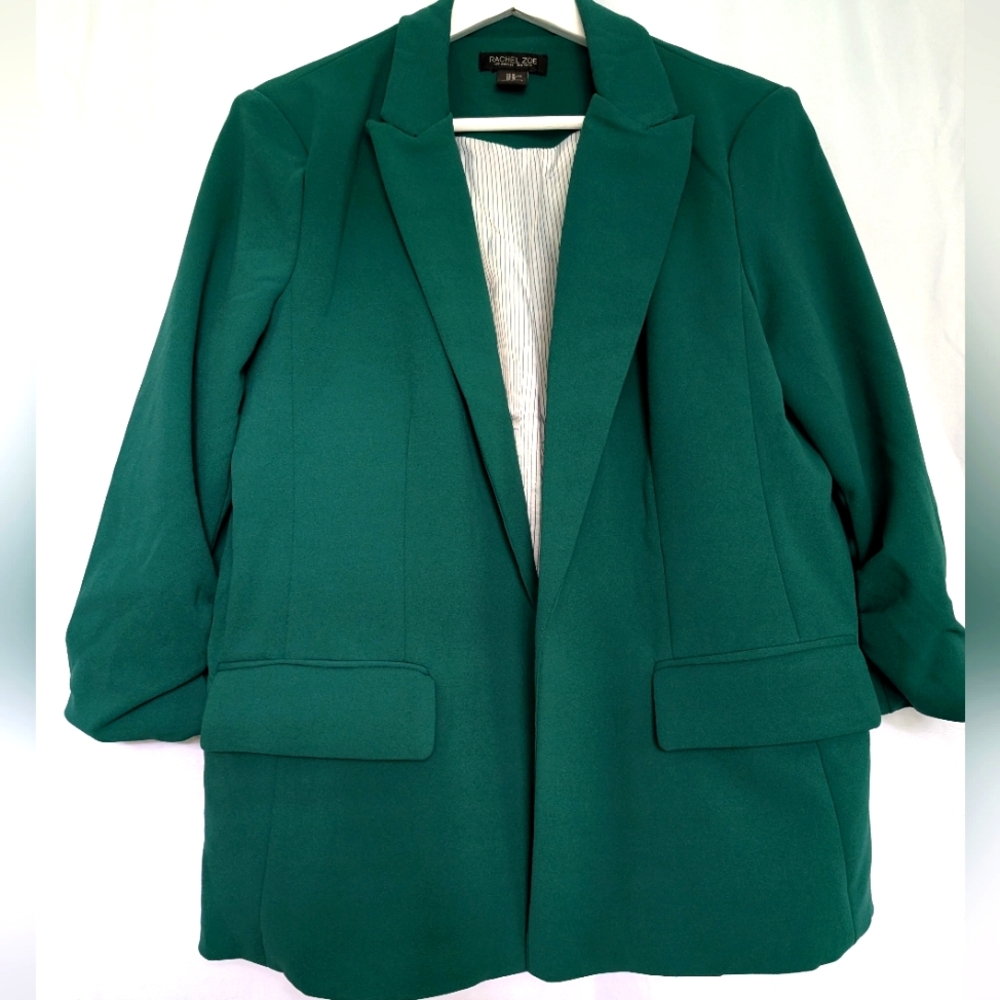 Rachel Zoe 3/4 Sleeve Open Blazer - women's XL in Green